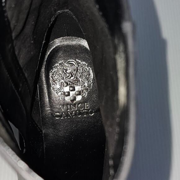 NEW Vince Camuto Allie Ankle Bootie Womens 10  Black Leather Western Block Heel - Picture 11 of 14